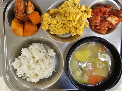 5.9:쌀밥,수제비국,고등어무조림,스크램블에그,배추김치