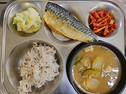 4.21:브라운쌀밥,청국장찌개,고등어구이,코울슬로,무말랭이무침